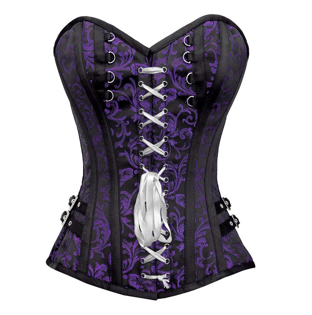 purple and black corset dress Black and deep purple wedding dress
