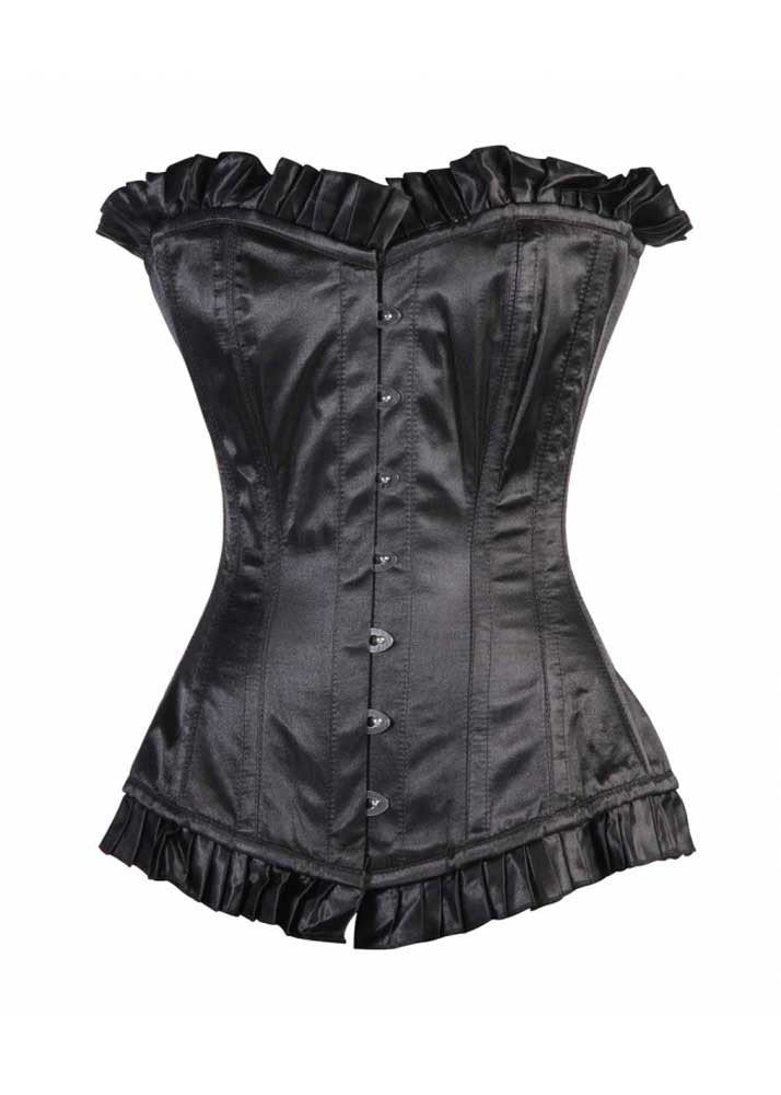 longline corset dress Hourglass Curve Longline Ivory and Navy Satin Corset CS-426
